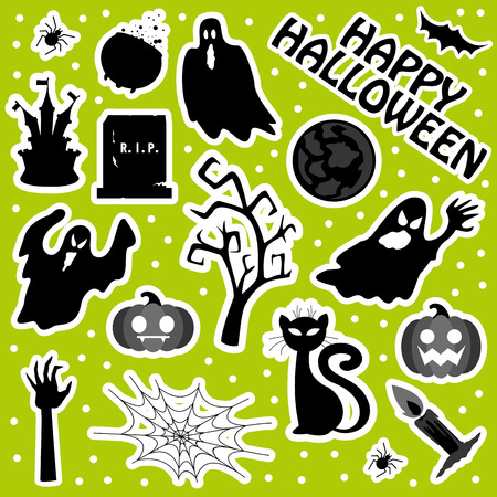Halloween card. Vector illustrationのイラスト素材