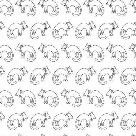 A Cat pattern illustration.のイラスト素材