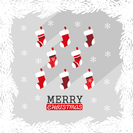 Merry Christmas card Vector Illustrationのイラスト素材