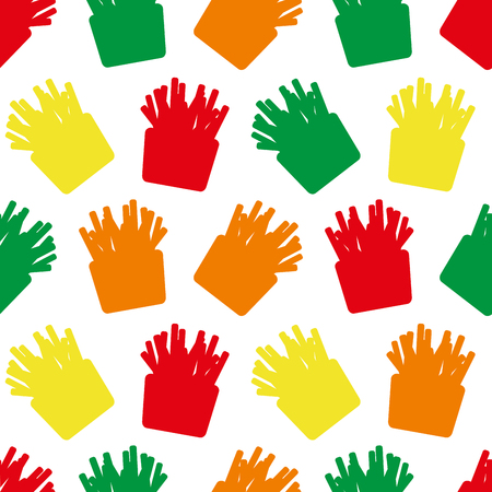Fast food seamless pattern background.のイラスト素材