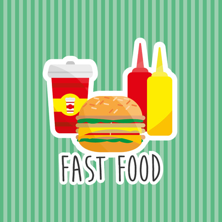 Fast food. Template elements for web and mobile applicationsのイラスト素材