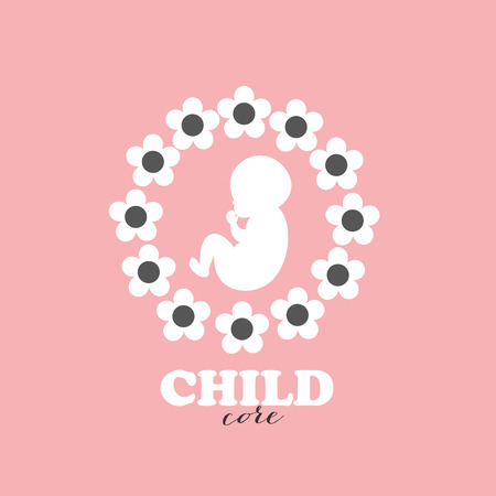 Conceptual background of the embryo. Vector Illustrationのイラスト素材