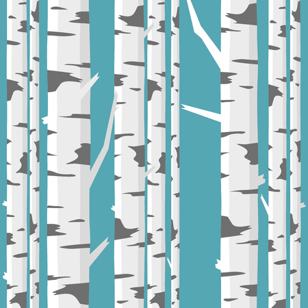 Birch trunks forest Vector Illustrationのイラスト素材