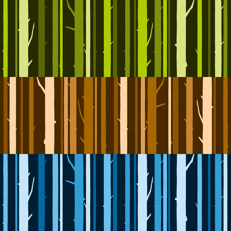 Birch trunks forest with. Vector Illustrationのイラスト素材