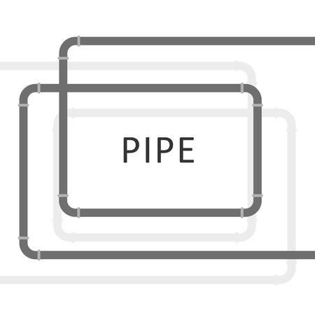 The elements of the pipeline. Pipe system designer. Vector Illustrationのイラスト素材