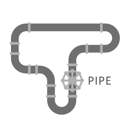 The elements of the pipeline. Pipe system designer. Vector Illustrationのイラスト素材