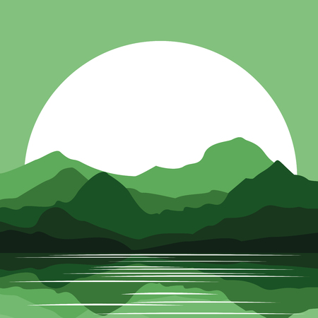 Horizontal abstract banners of hills of coniferous woodのイラスト素材