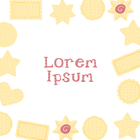 Cookies set. vector illustration.のイラスト素材