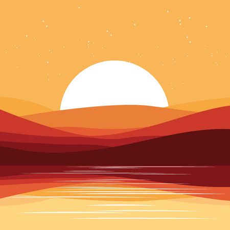 Horizontal abstract banners of hills of coniferous woodのイラスト素材