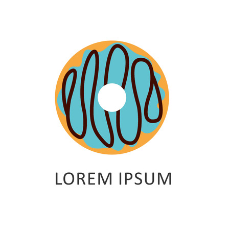 cute donut vector illustrationのイラスト素材