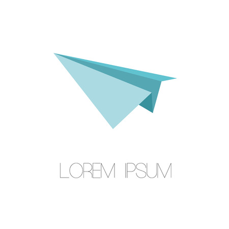 Origami silhouette of a paper aircraft. Vector Illustrationのイラスト素材