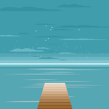 Beautiful nature scene illustrationのイラスト素材