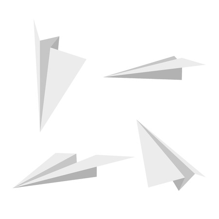 Origami silhouette of a paper aircraft. Vector Illustrationのイラスト素材