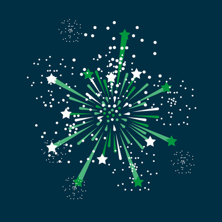 fireworks illustration on black background.のイラスト素材