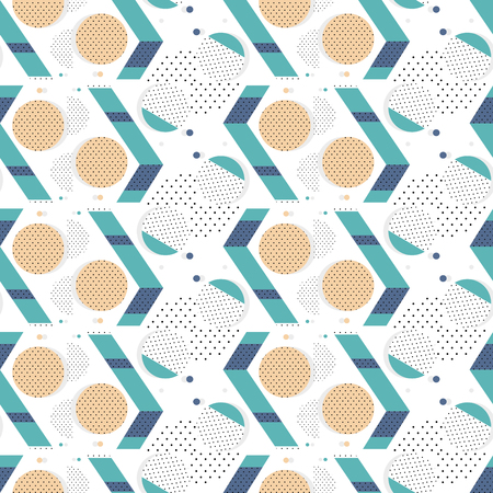 seamless texture with geometric shapes. Covers for books, postcards, flyer, notebooks, cover magazines. Vector Illustration.のイラスト素材