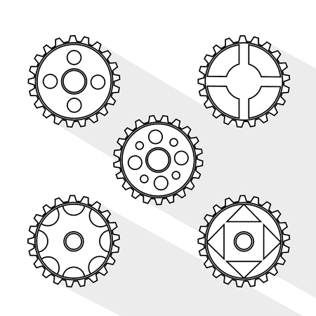 Gear and cogwheel icon.のイラスト素材