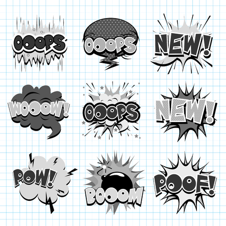 Pop art comic bubbles design. vector illustrationのイラスト素材