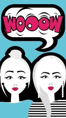 Pop art comic bubbles design. vector illustrationのイラスト素材