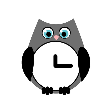 Clock icon flat style. Vector illustration.のイラスト素材
