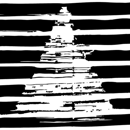 Striped vest. Pencil stripes. Grunge brushes. Textureのイラスト素材