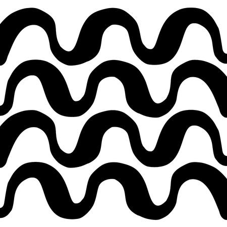 Horizontal lines stripes pattern or background with wavy. Vector Illustrationのイラスト素材