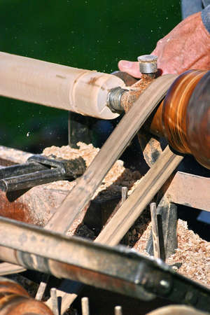 Wood lathe turning