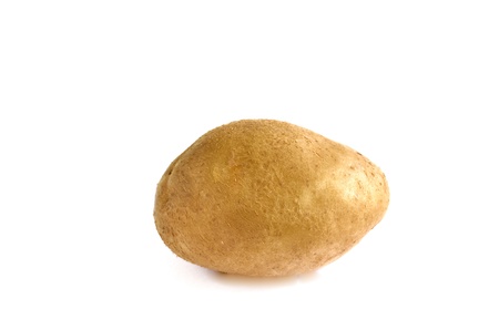 Potato isolated on white backgroundの写真素材