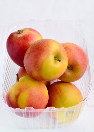 Apples in packageの写真素材
