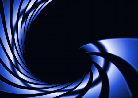Abstract swirl blue with dark backgroundの写真素材