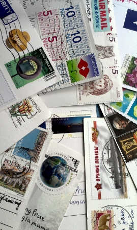 Stamps of postcards