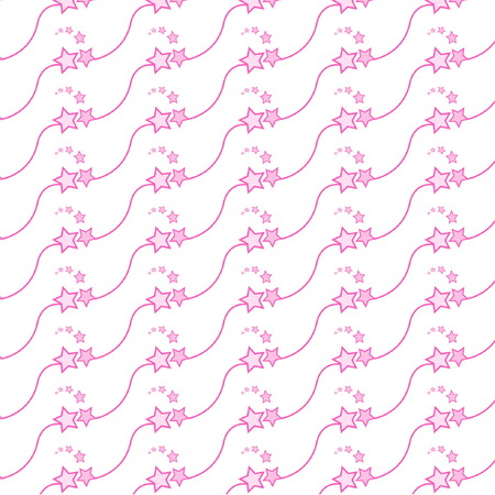 Seamless pink star vector backgroundのイラスト素材
