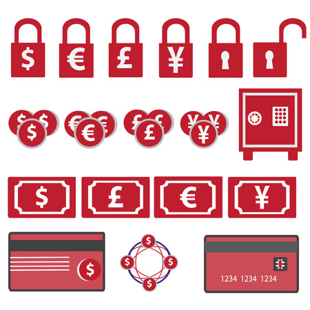 Money iconsのイラスト素材