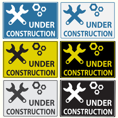 Under construction signのイラスト素材
