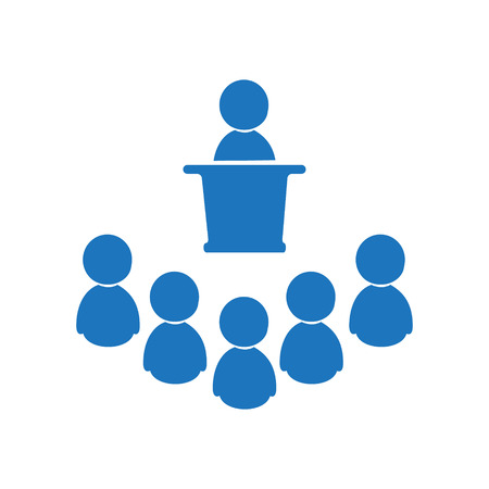 Meeting Business icon, people symbol vector illustrationのイラスト素材