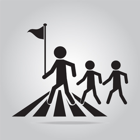 pedestrian crossing sign, school road sign vector illustrationのイラスト素材