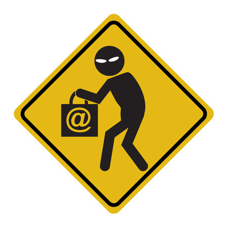 Hacker, Internet security concept. Thief symbol illustrationのイラスト素材