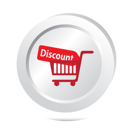Discount and cart button icon vector illustrationのイラスト素材