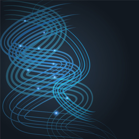 Blue abstract line and curve backgroundのイラスト素材