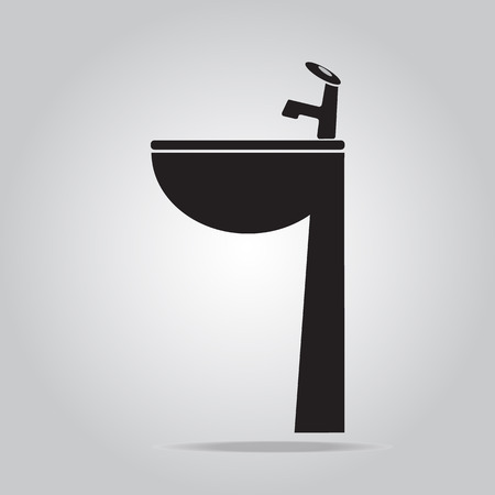 Washing sink icon, Toilet sign vector illustrationのイラスト素材