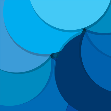 Blue gradient geometric background material design circle overlap layerのイラスト素材
