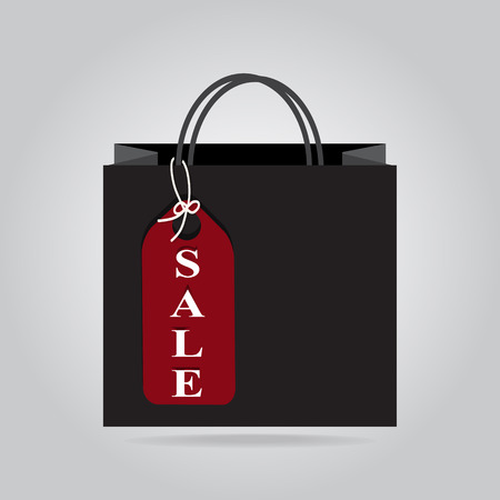 Shopping paper bag with sale tagのイラスト素材