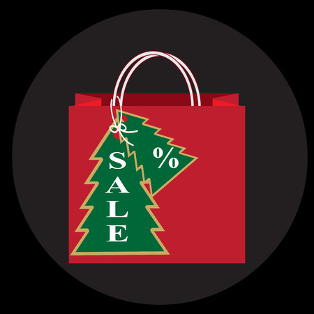 Shopping paper bag with sale tagのイラスト素材