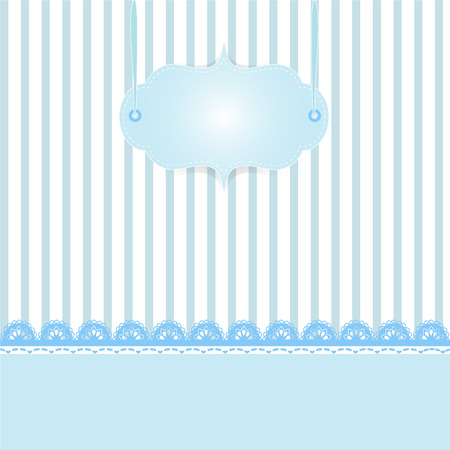 Lace and stripes blue background vintage style, Greeting card, template or backgroundのイラスト素材