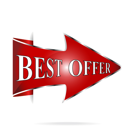 Badges, Best offer label, vector sale tag illustrationのイラスト素材