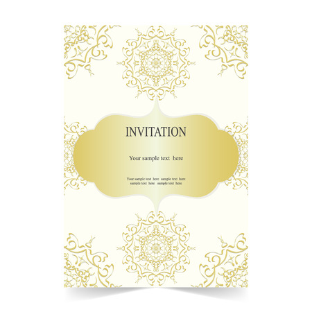 Invitation card, wedding card with ornamental soft backgroundのイラスト素材