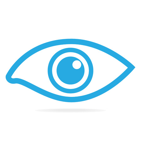 Eye icon flat style vector illustrationのイラスト素材