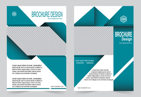 Green Brochure template flyer design, abstract template for annual report, magazine, posterのイラスト素材