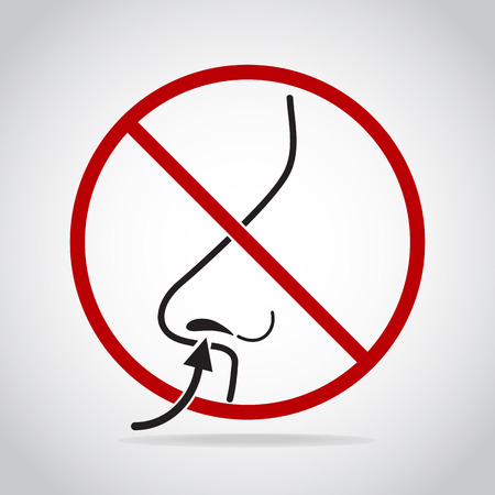 Do not inhale icon, warning signのイラスト素材