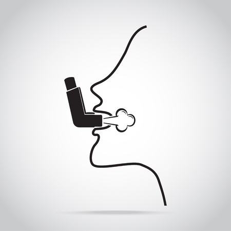 Asthma inhaler icon.のイラスト素材