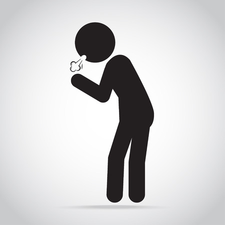 Man coughing icon.のイラスト素材